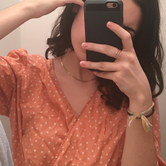 Madewell Cotton Wrap Top in Star Scatter - Picture 3 of 5